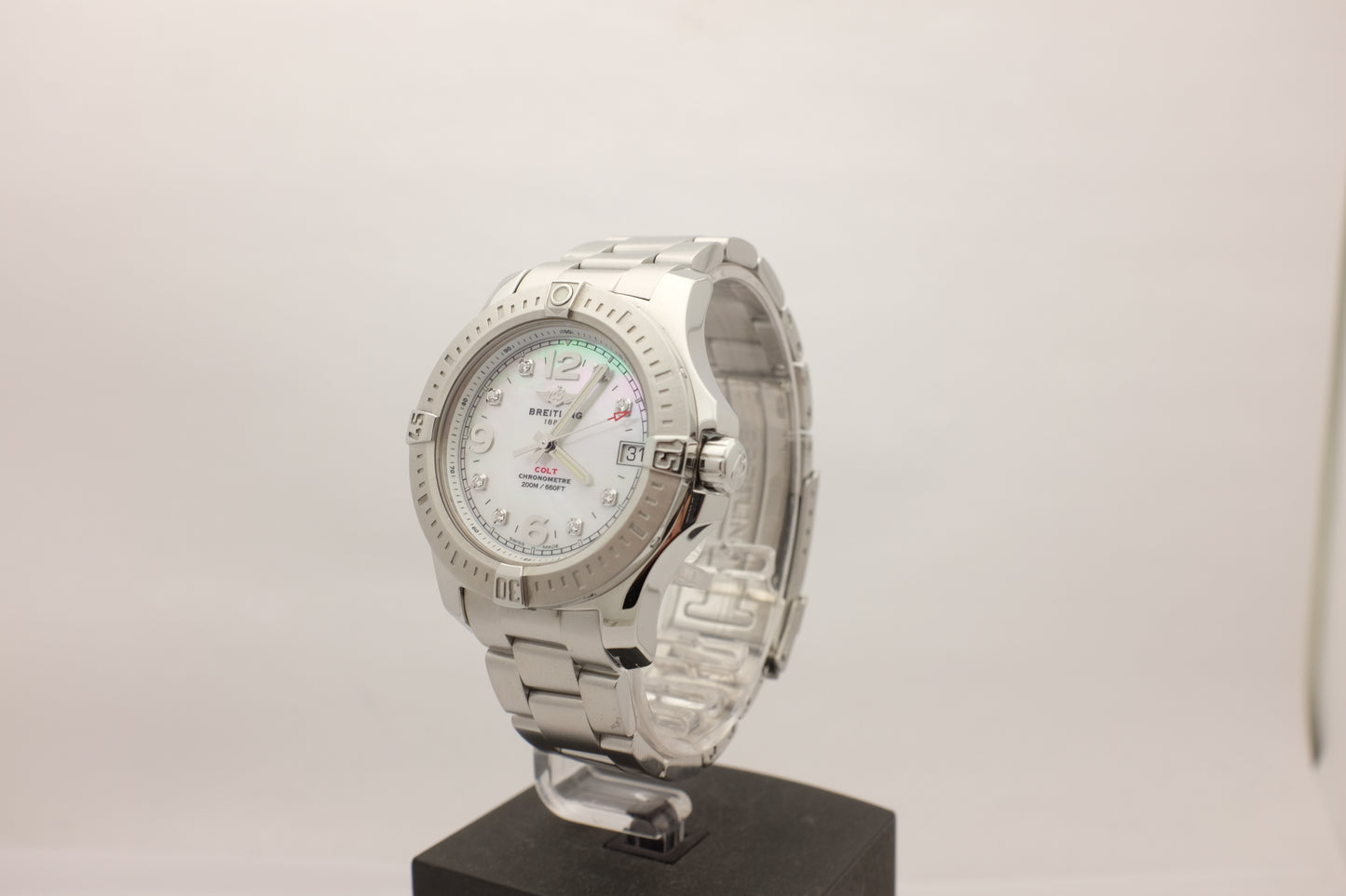 Breitling Colt 36MM MOP Diamonds 36MM A7438911/A771 Box Papers 2017