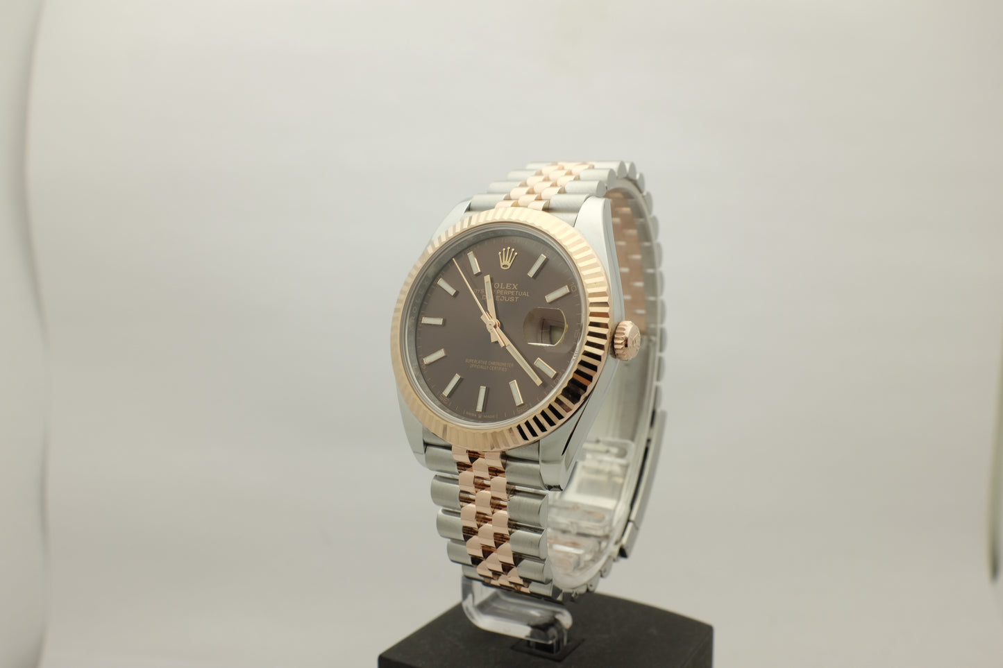 Rolex Datejust 41MM 18K Rose Gold Steel Chocolate 126331 Box Papers 2023