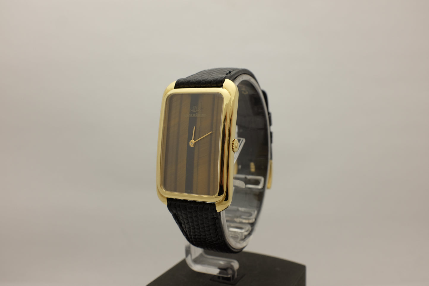 Jaeger-LeCoultre Rectangular Tiger Eye Dial 18K Yellow Gold 28MM MENS size