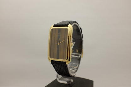 Jaeger-LeCoultre Rectangular Tiger Eye Dial 18K Yellow Gold 28MM X 41MM MENS size