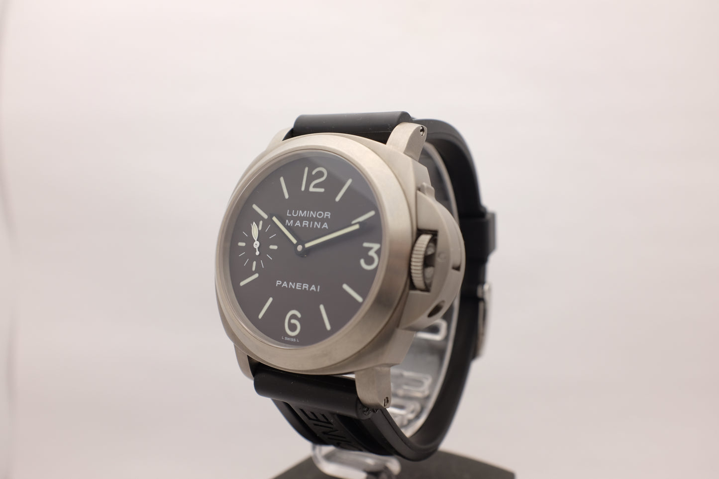 Panerai Luminor Marina Titanium Tobacco Dial Pam 118 Box Papers 2000