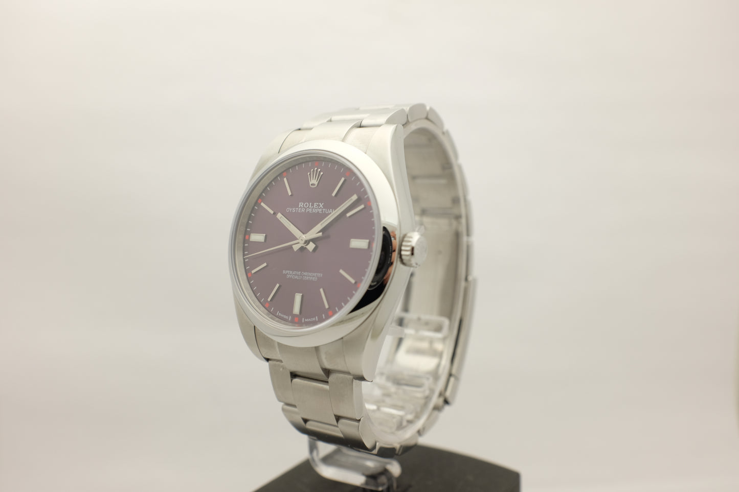 Rolex Oyster Perpetual Purple "Aubergine" 39MM 114300 Box Papers 2016