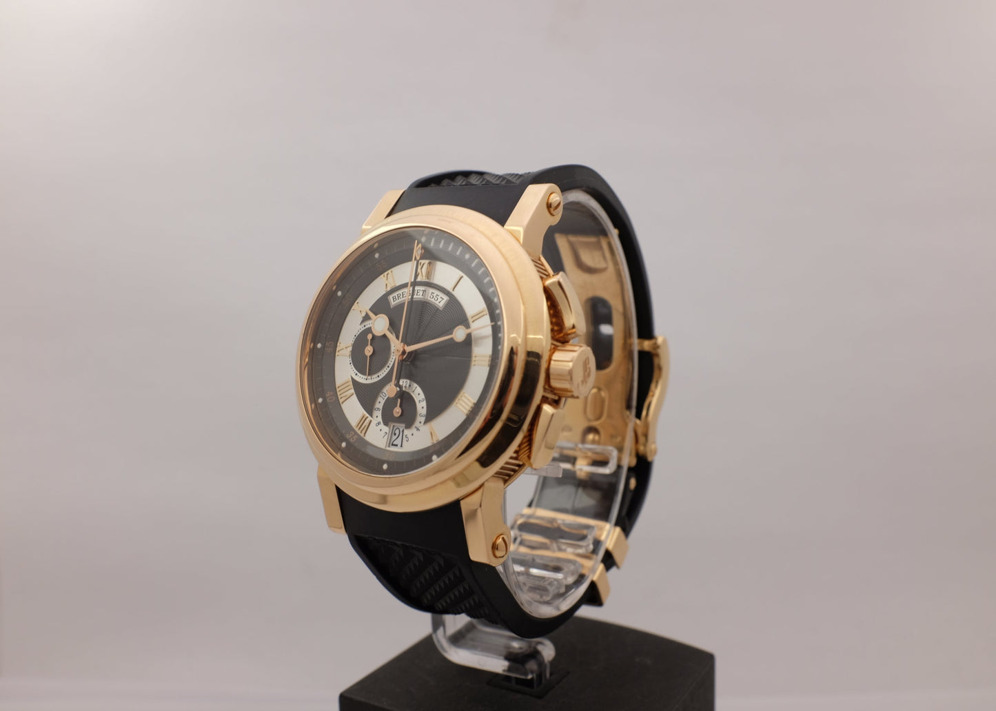 Breguet Marine Big Date Chronograph Rose Gold 42MM 5827br/z2/5zu Box Papers 2015