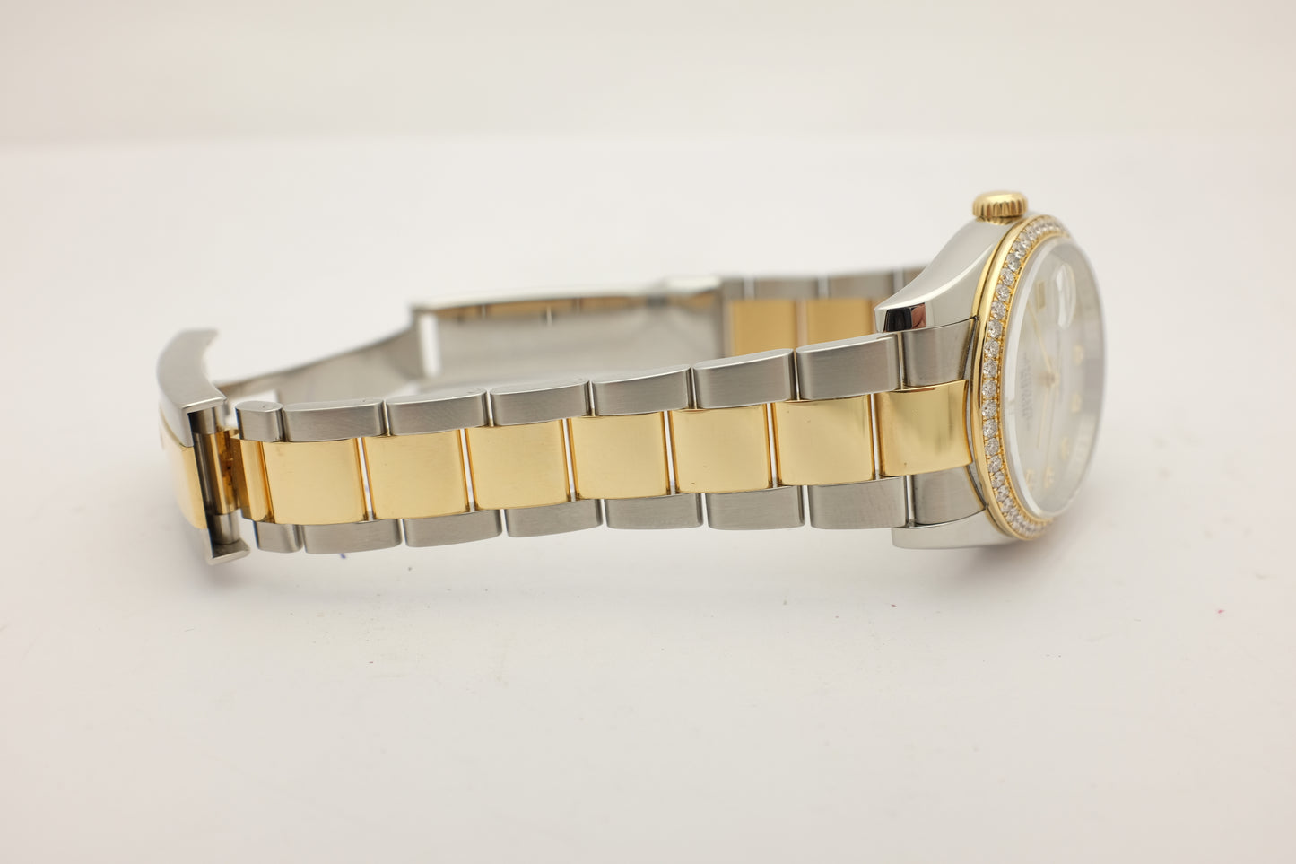 Rolex Datejust 18K Steel Factory MOP Diamond Dial Bezel 36MM 116243 Box Papers