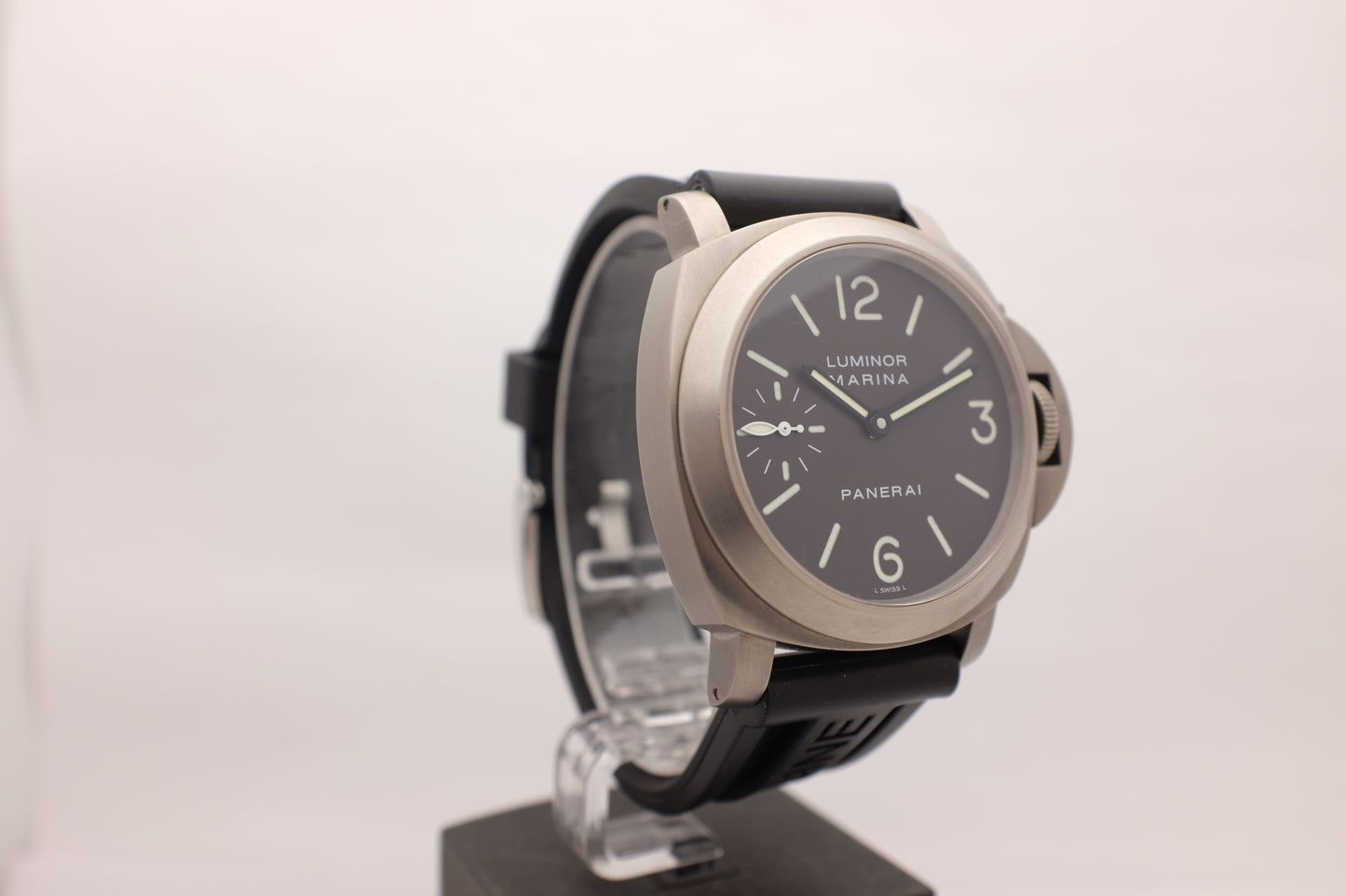 Panerai Luminor Marina Titanium Tobacco Dial Pam 118 Box Papers 2000