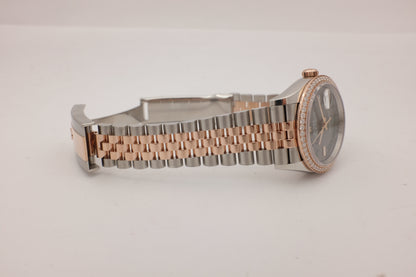 Rolex Datejust Wimbledon 18K Rose Gold Steel Diamonds 36MM 126281RBR Box Papers 2026