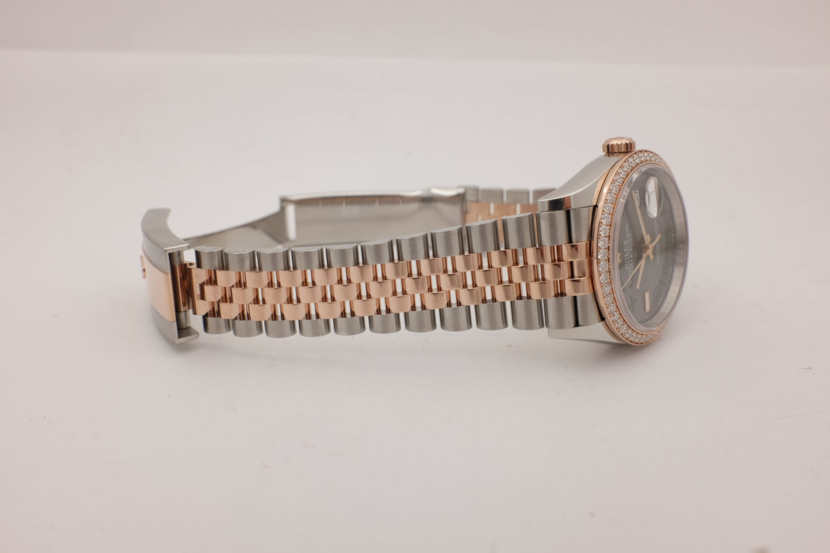 Rolex Datejust Wimbledon 18K Rose Gold Steel Diamonds 36MM 126281RBR Box Papers 2026