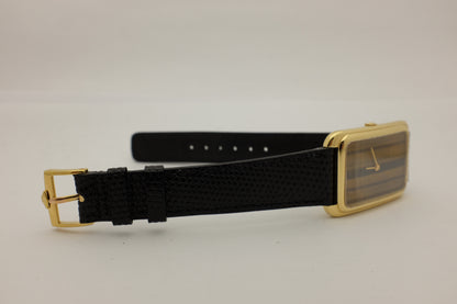 Jaeger-LeCoultre Rectangular Tiger Eye Dial 18K Yellow Gold 28MM X 41MM MENS size