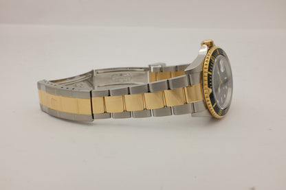Rolex Submariner Black 18K Yellow Gold Steel 40MM 16613