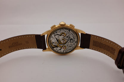 Longines 13ZN 18K Rose Gold Flyback Chronograph 1950's 38MM