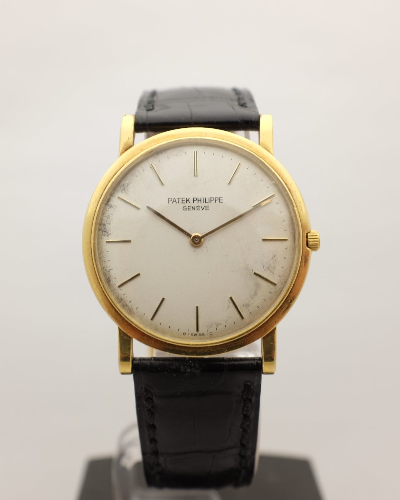 Patek Philippe 18kt Y/G 5mm Ultra Thin 3498 Box Papers CIRCA 1970 Serviced