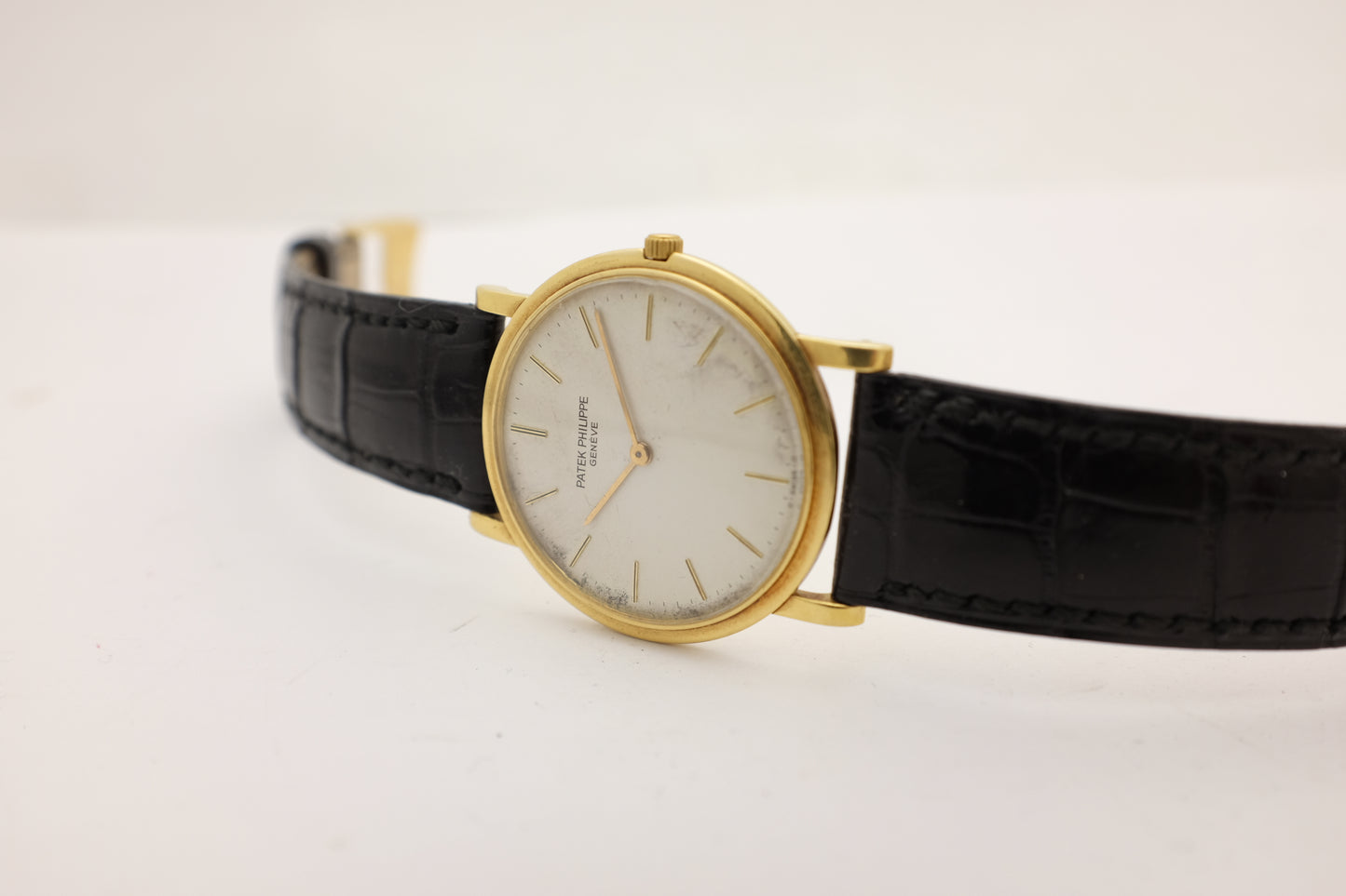 Patek Philippe 18kt Y/G 5mm Ultra Thin 3498 Box Papers CIRCA 1970 Serviced
