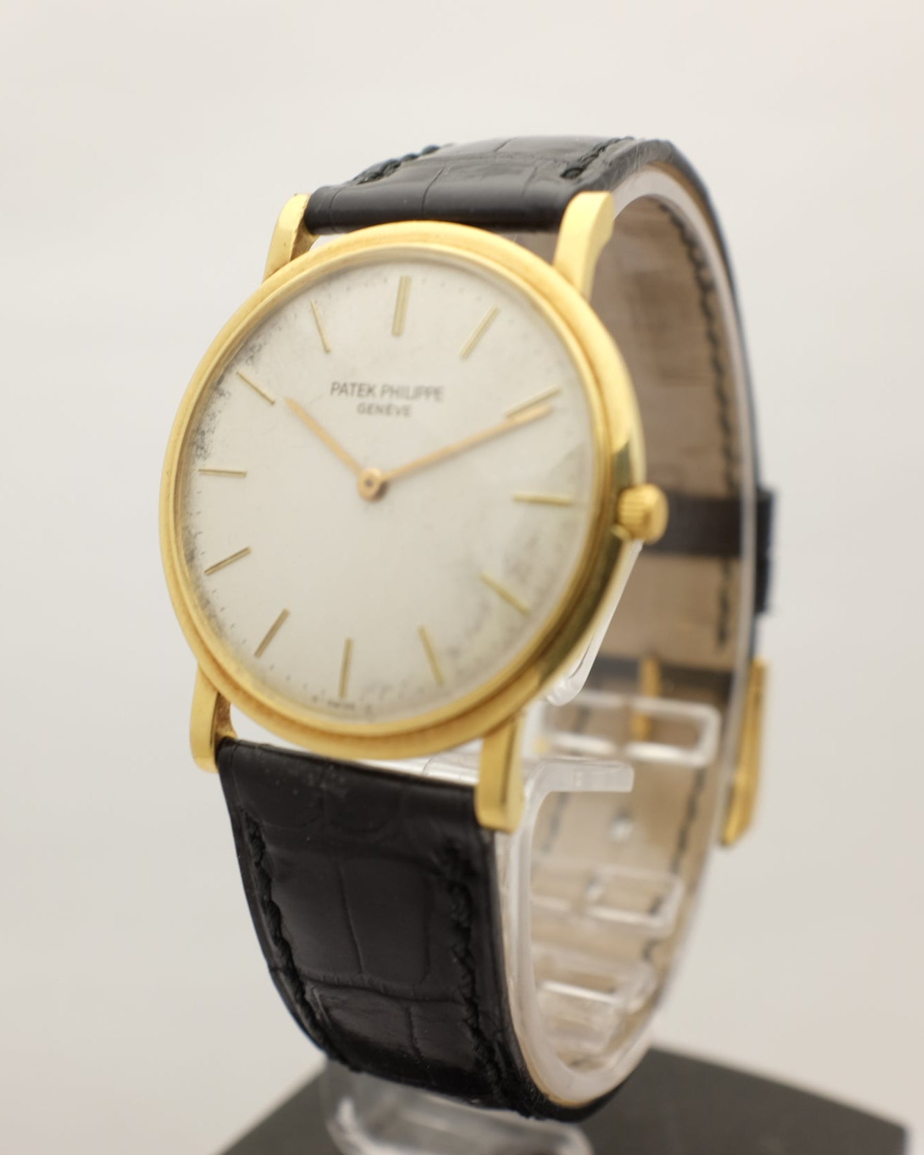 Patek Philippe 18kt Y/G 5mm Ultra Thin 3498 Box Papers CIRCA 1970 Serviced