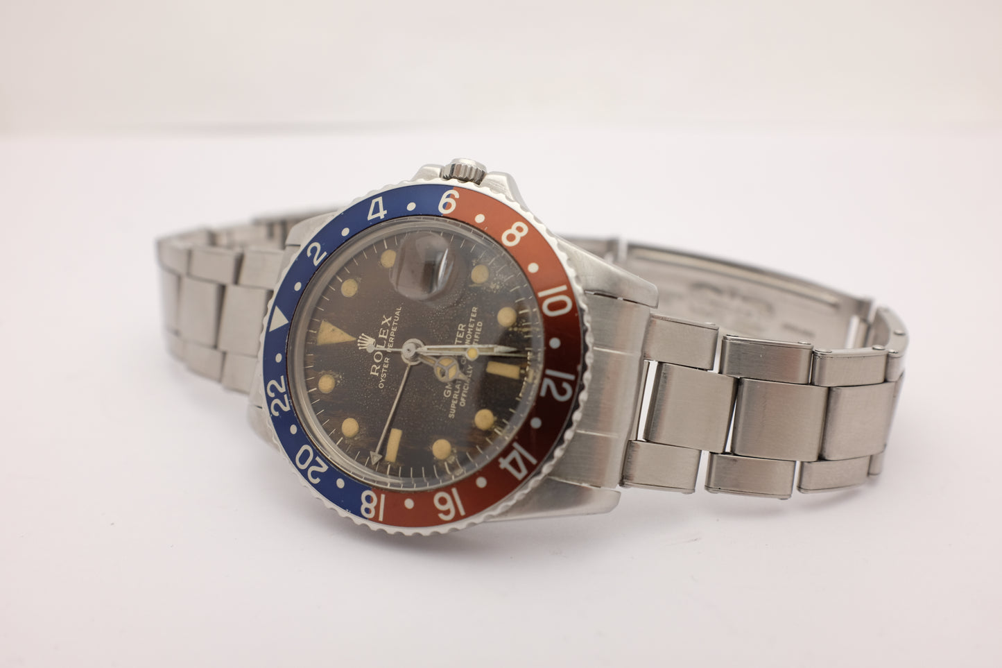 Rolex GMT Master cadran brun doré Pepsi 1675 CIRCA 1964