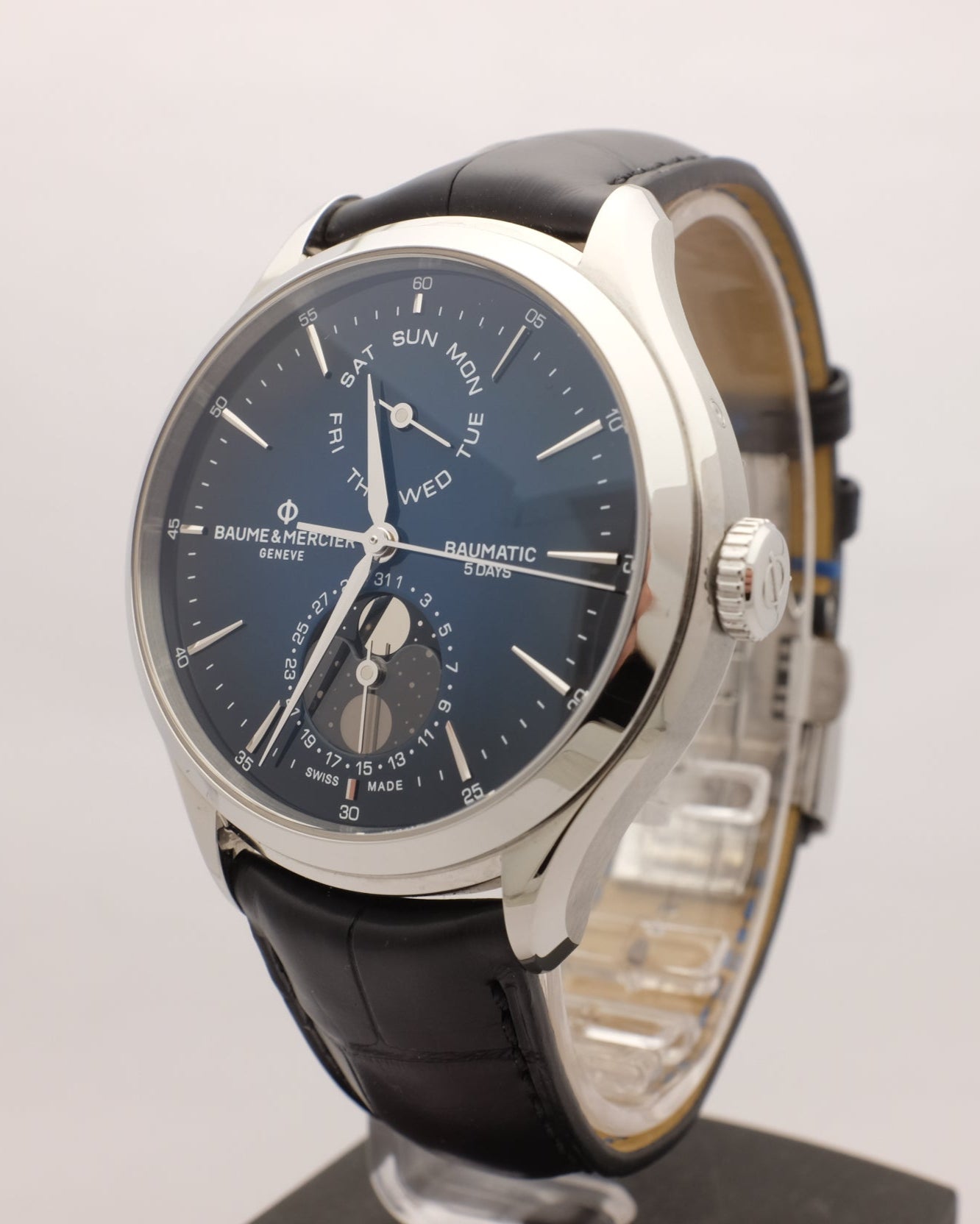 Baume & Mercier Clifton Baumatic Moonphase 5 Days 39MM 10756 Box Papers