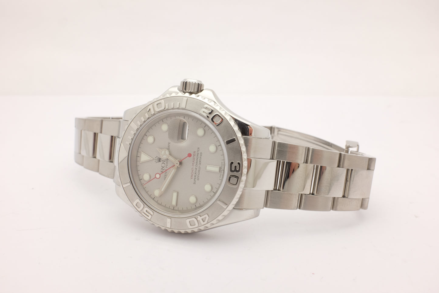 Rolex Yachtmaster Steel Platinum 40MM 16622 Box Papers 1999
