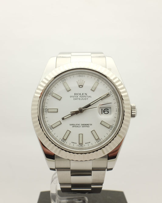 Rolex Datejust II Steel White 116334 Box Papers 2011