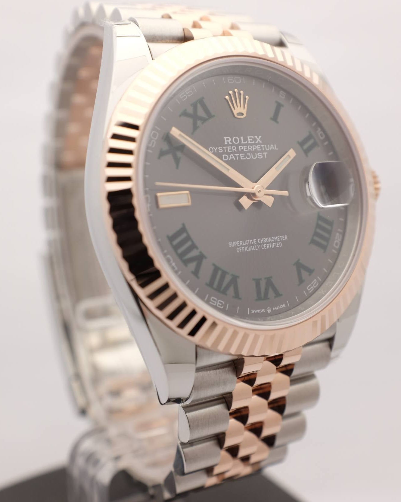 Rolex Datejust 41MM Rose Gold Steel Wimbledon 126331 Box Papers 2022