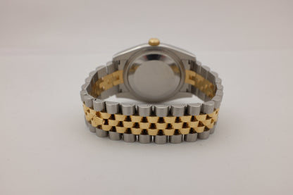 Rolex Datejust 18K Steel Factory Onyx Diamonds 36MM 116233 Box Papers 2014