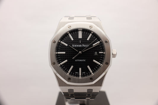 Audemars Piguet Royal Oak Stainless Black 41MM 15400ST Box Archive Papers 2017