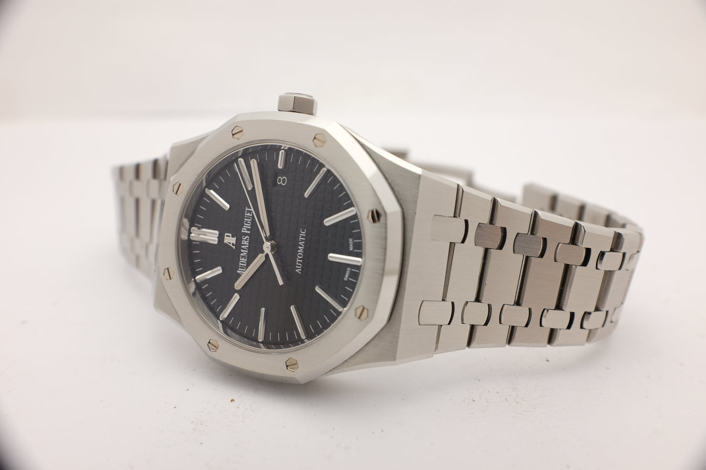 Audemars Piguet Royal Oak Stainless Black 41MM 15400ST Box Archive Papers 2017
