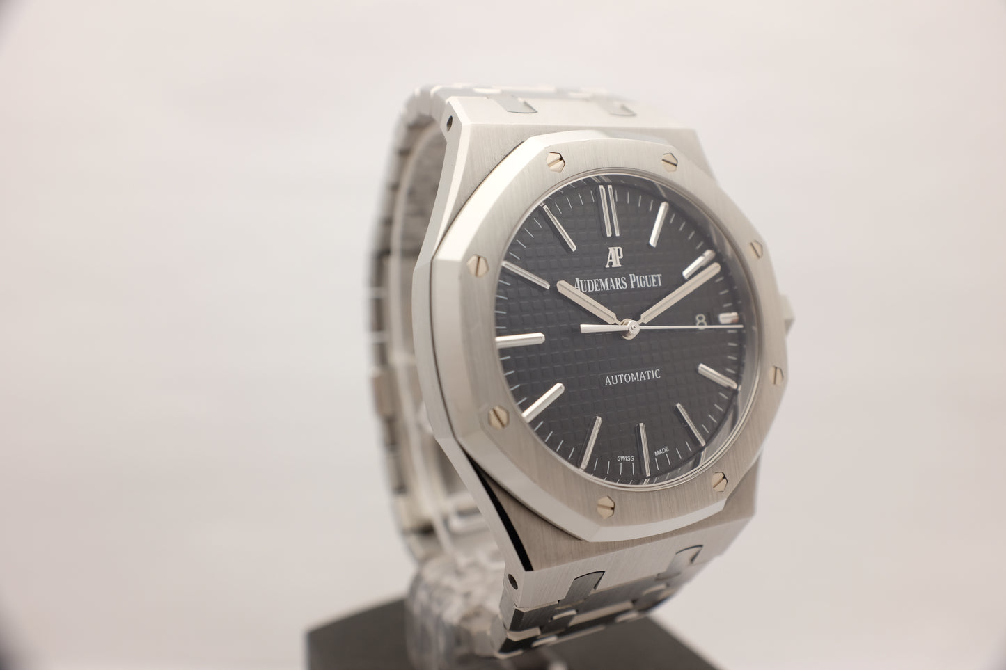Audemars Piguet Royal Oak Stainless Black 41MM 15400ST Box Archive Papers 2017