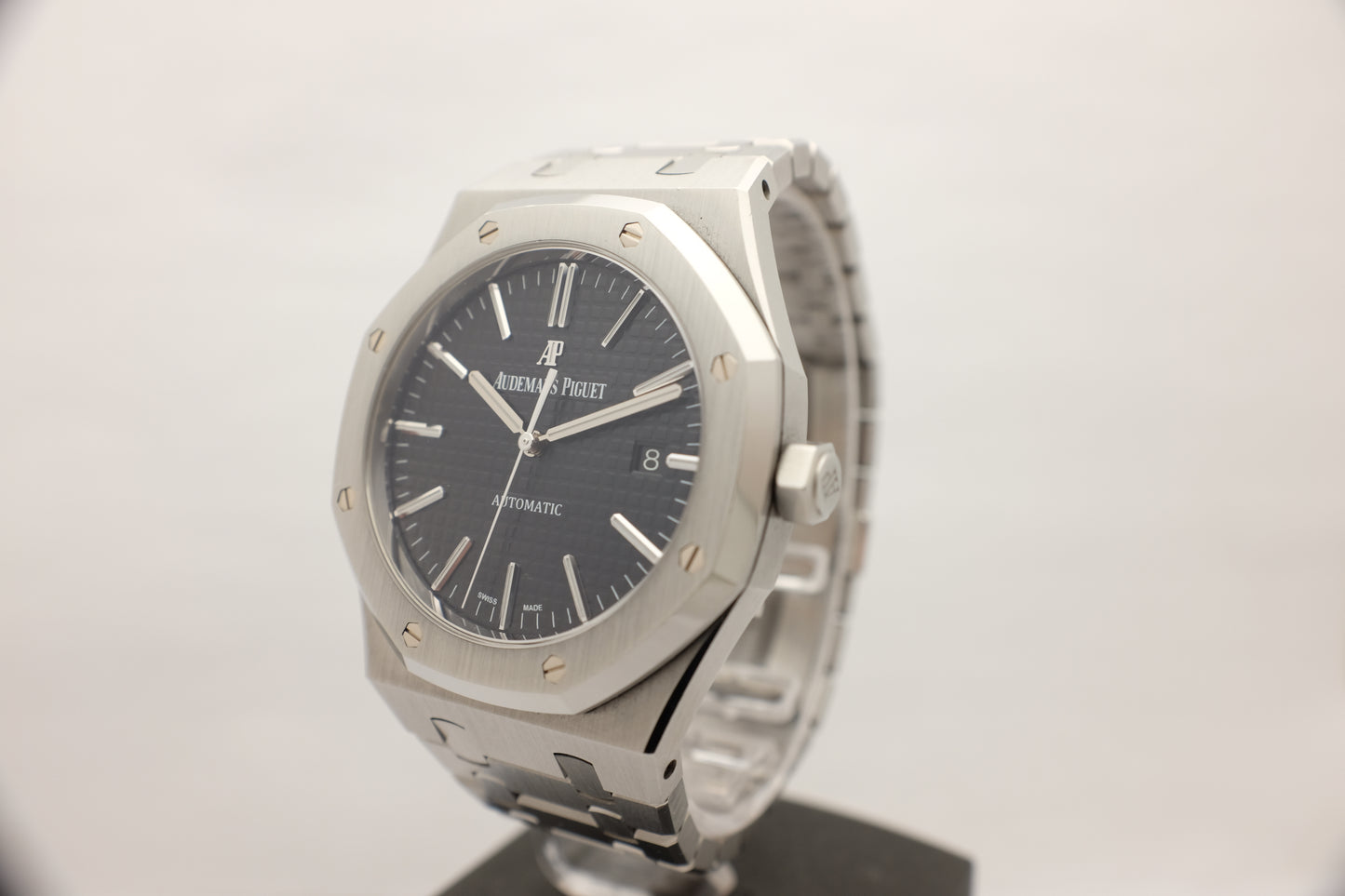 Audemars Piguet Royal Oak Stainless Black 41MM 15400ST Box Archive Papers 2017