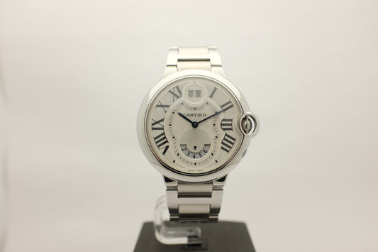 Cartier Ballon Bleu Dual Time Zone Steel 38MM W6920011 Box Papers 2011