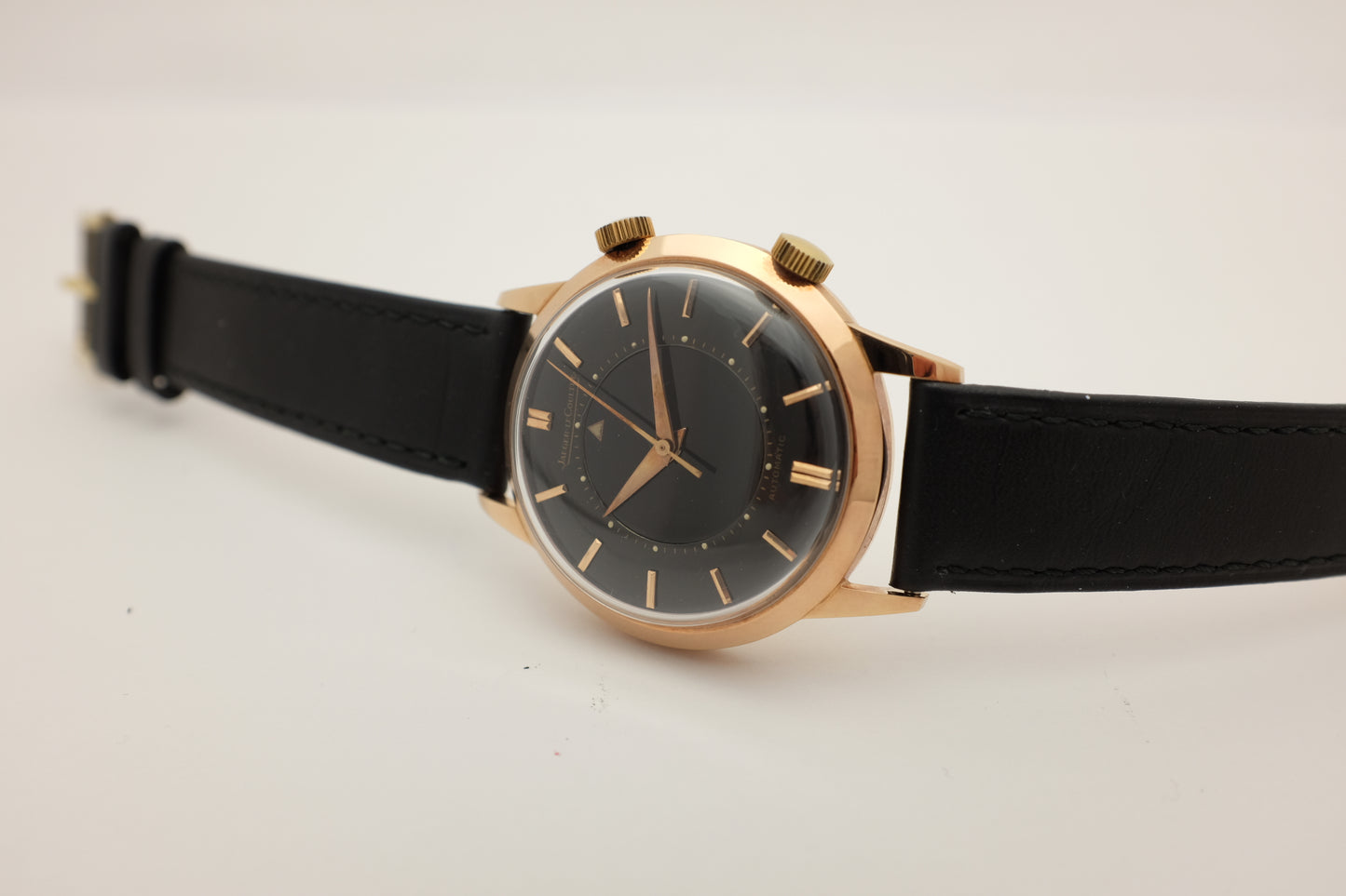 Jaeger LeCoultre Memovox 18K Rose Gold RG Jumbo 36.5MM circa 1960