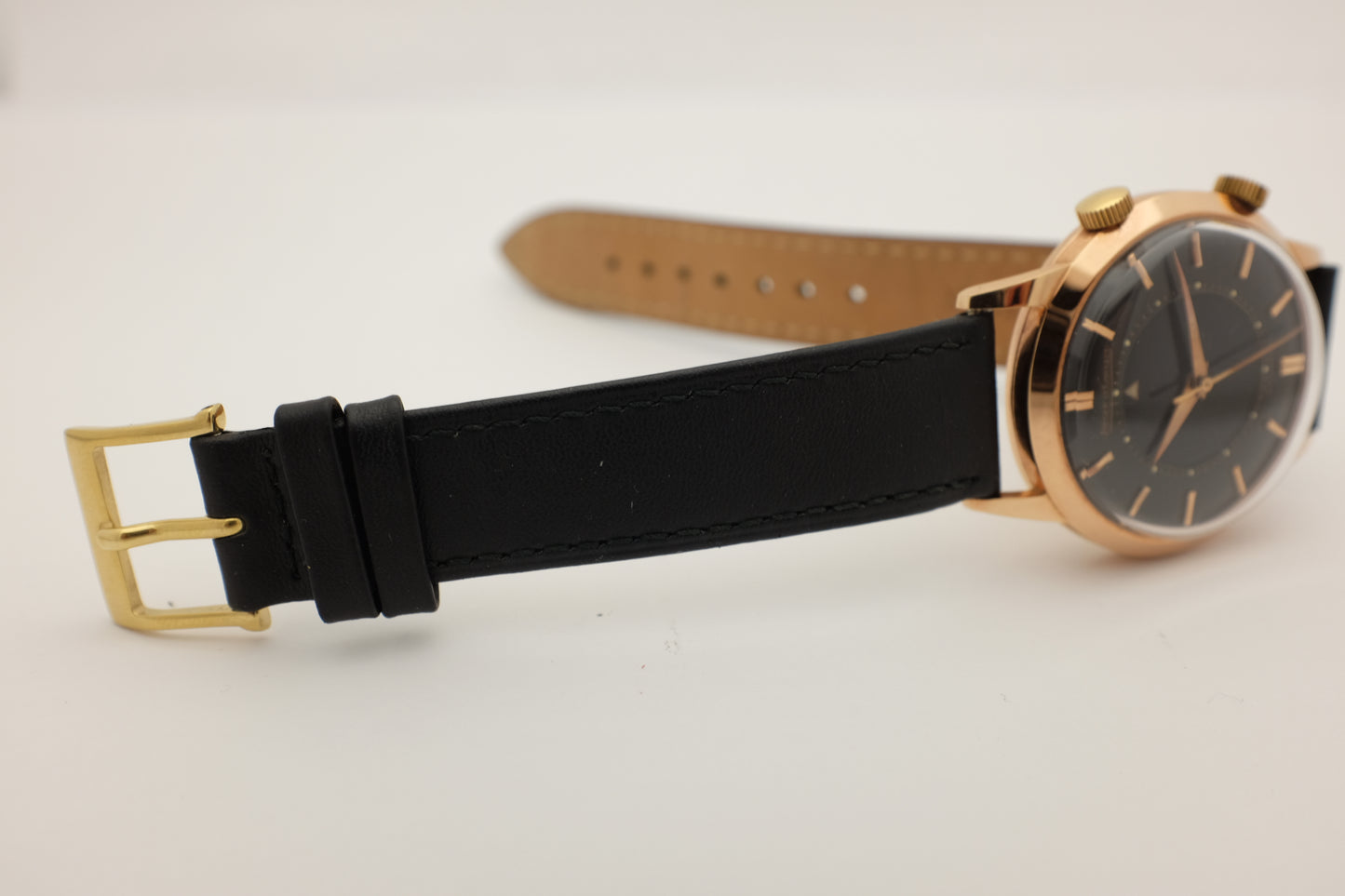 Jaeger LeCoultre Memovox 18K Rose Gold RG Jumbo 36.5MM circa 1960