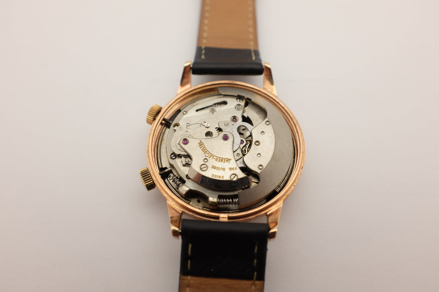 Jaeger LeCoultre Memovox 18K Rose Gold RG Jumbo 36.5MM circa 1960