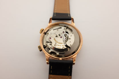 Jaeger LeCoultre Memovox 18K Rose Gold RG Jumbo 36.5MM circa 1960