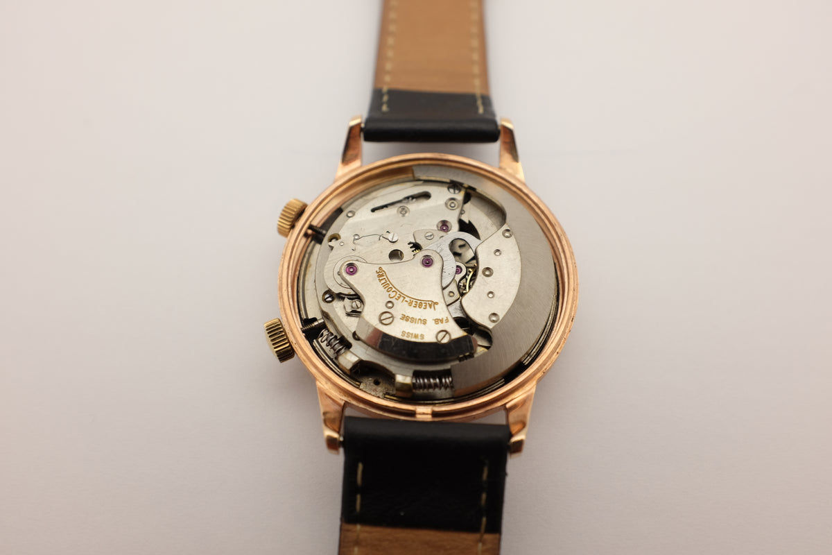 Jaeger LeCoultre Memovox 18K Rose Gold RG Jumbo 36.5MM circa 1960