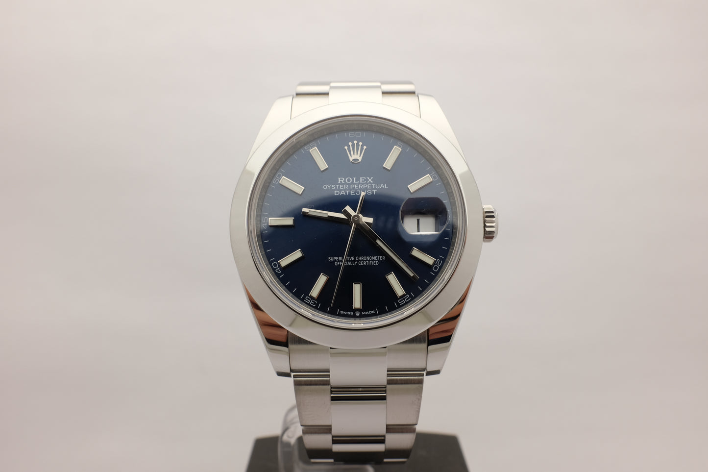 Rolex Datejust 41MM Blue Steel Smooth Bezel 126300 Box Papers 2018