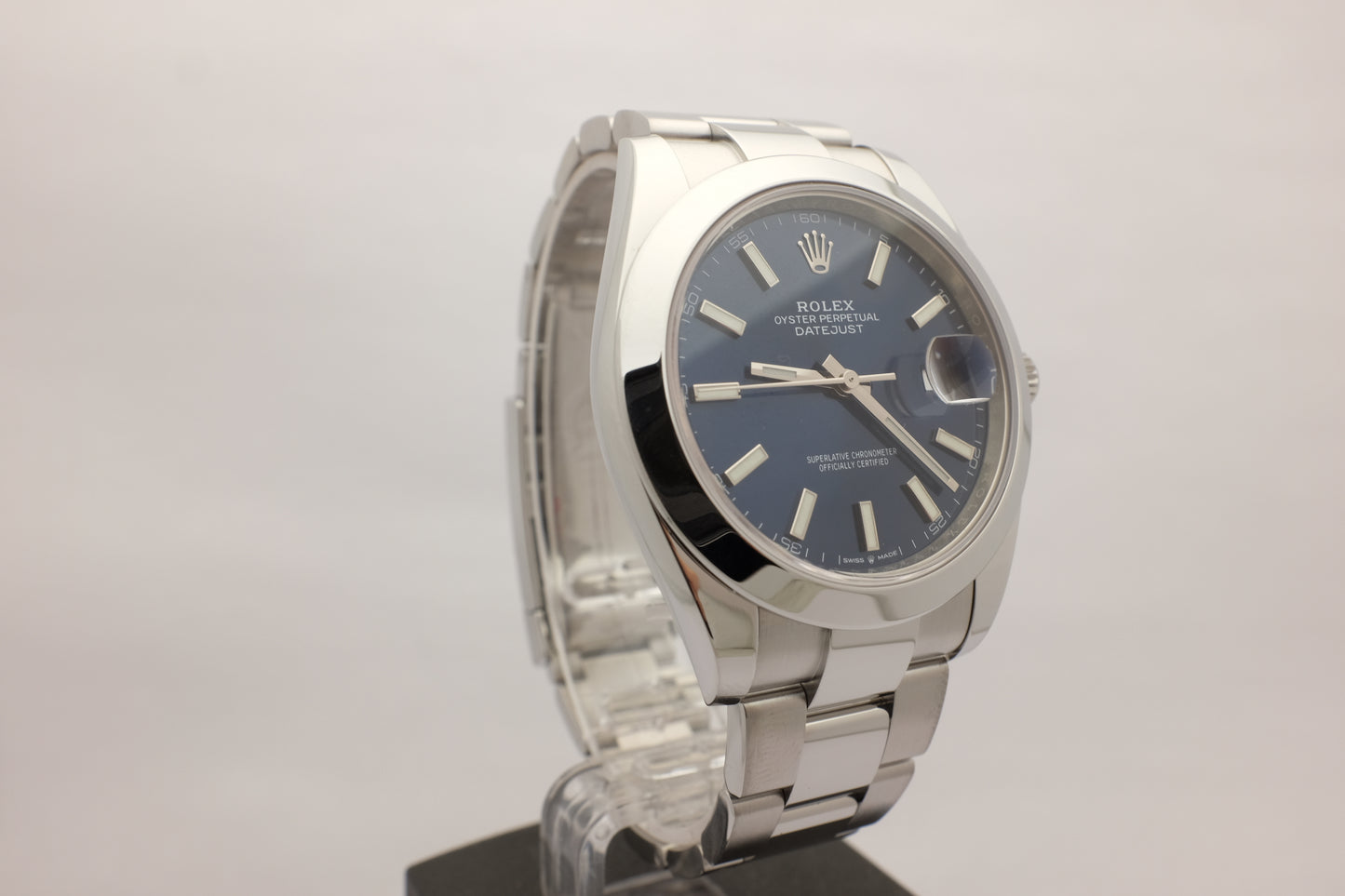 Rolex Datejust 41MM Blue Steel Smooth Bezel 126300 Box Papers 2018