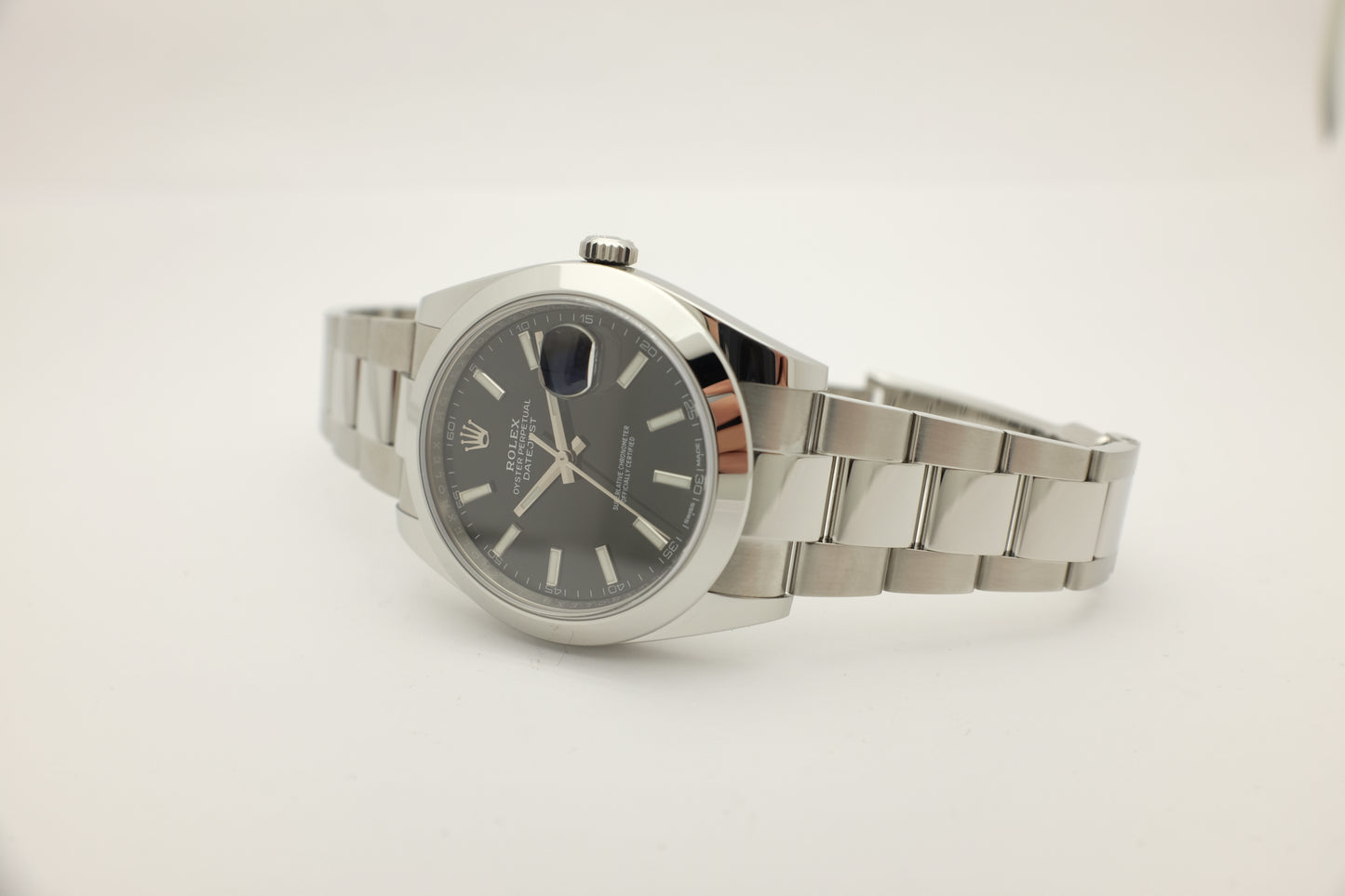 Rolex Datejust 41MM Steel Black Smooth 41MM 126300 Box Papers 2018