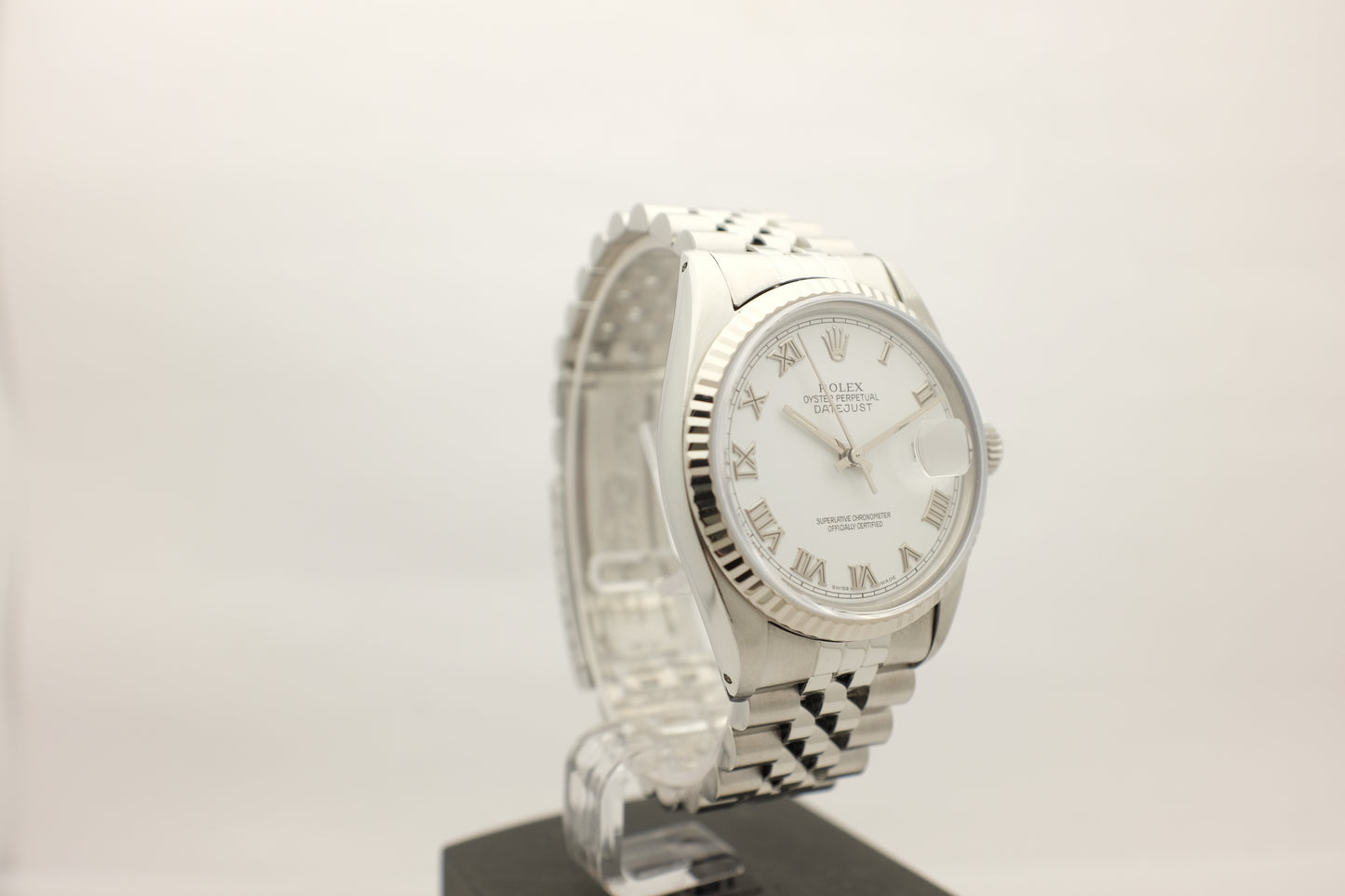 Rolex Datejust 36mm Steel White Dial 16014 Fluted