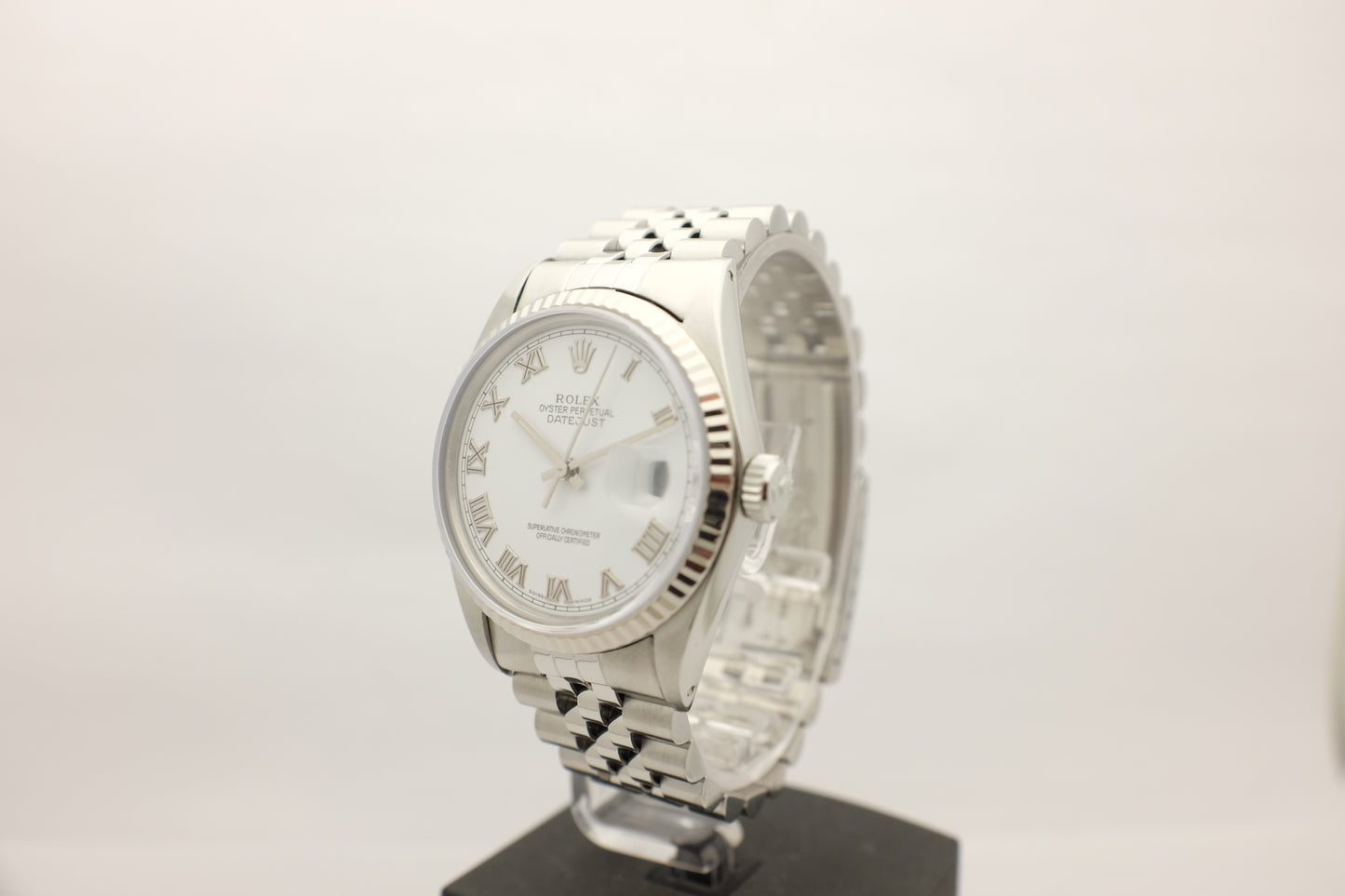 Rolex Datejust 36mm Steel White Dial 16014 Fluted