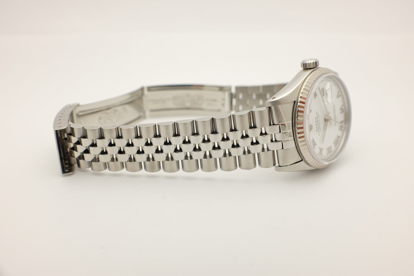 Rolex Datejust 36mm Steel White Dial 16014 Fluted