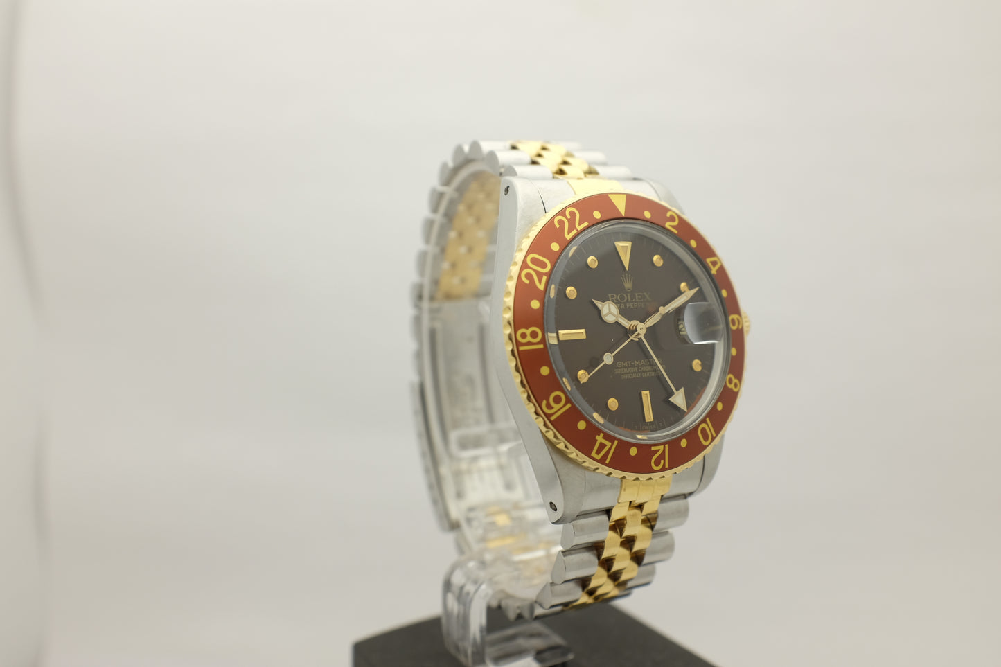 Rolex GMT Master Root Beer 18kt Yellow Gold & Steel 16753 CIRCA 1986
