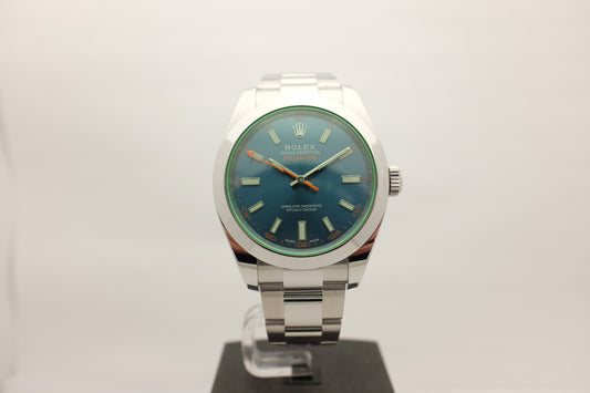 Rolex Milgauss Blue Dial Steel 40MM 116400GV Box Papers 2018