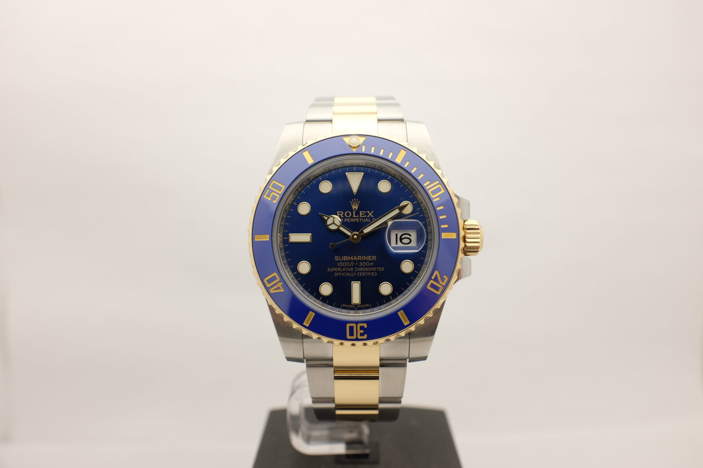 Rolex Submariner 18K Steel Ceramic “SunBurst Dial” 116613LN Box Papers 2016